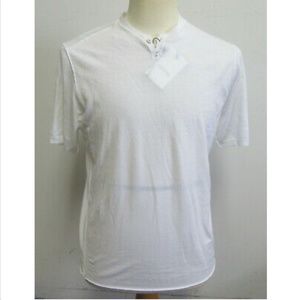 NWT TRANSIT Men's White Textured Henley Tshirt
